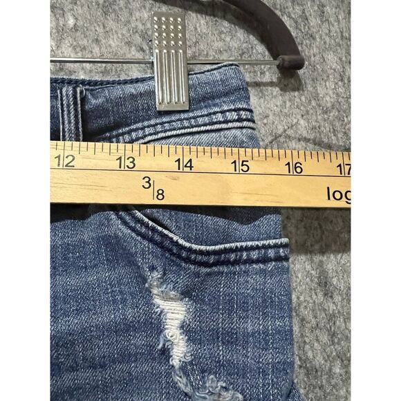 Hollister Distressed Short Shorts Denim Jeans Juniors Womens 7 Waist 28… - Picture 8 of 12